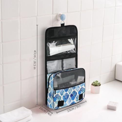 Hanging Travel Toiletry Bag Watercolour Tortoise Shell Kit Makeup Case Cosmetics Organizer for Men Women