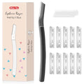Dermaplane Razor for Women face, Dermaplaning Tool for Face, Facial Razors for Women & Men with 10 Replaceable Blades, Black