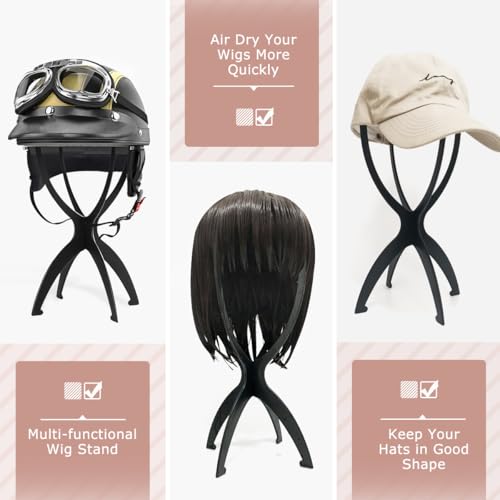 Dreamlover Wig Head Stand - 2 Pack Portable Drying Display