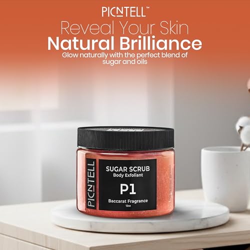 P1 Scented Body Scrub ? Premium Quality Sugar Scrub with Bac.Rouge.540 Fragrance ? Hydrating & Exfoliating Body Scrub with Natural Ingredients (12 OZ Full Size)