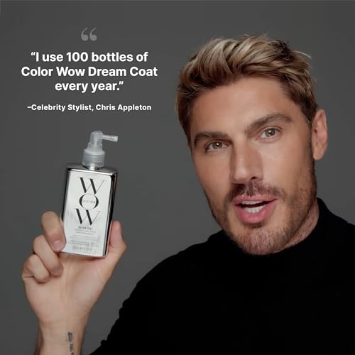 COLOR WOW Dream Coat Anti-Humidity Treatment Spray ? Anti-Frizz Hair Smoothing Spray with Built-in Heat Protectant, Award-Winning Leave In Treatment for Glassy Smooth, Shiny Styles up to 3-4 Washes