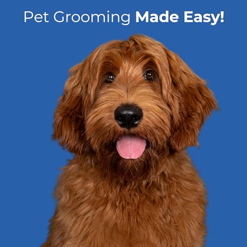 Pet Grooming Scissors Set - Curved & Straight Shears for Dogs Cats