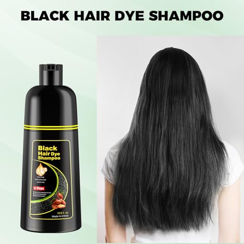 Black Hair Dye Shampoo 3-in-1 | Gray Hair Coverage