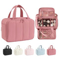 Large Puffy Toiletry Bag for Women with Wet Dry Separation
