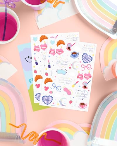xo, Fetti Sleepover Temporary Tattoos - 72 Iridescent Foil
