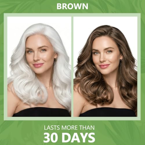 Brown Hair Dye Shampoo 3-in-1 Hair Color for Gray Coverage - HIS&HERCHOICE