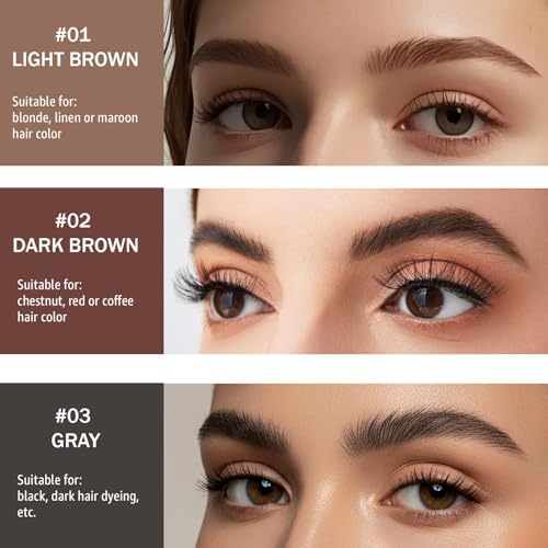 Peel Off Eyebrow Gel - Long-Lasting Waterproof Brow Tint, Dark Brown