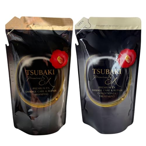 TSUBAKI Premium EX Damage Care Shampoo & Conditioner Refill Set 10oz