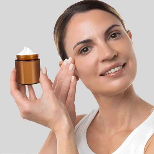48 Pack 4oz Amber Glass Jars with Lids - Airtight, Leak-Proof Containers for DIY