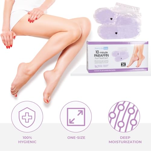 Paraffin Wax Works 10-Minute Lavender Paraffin Foot Booties - 6 Pairs