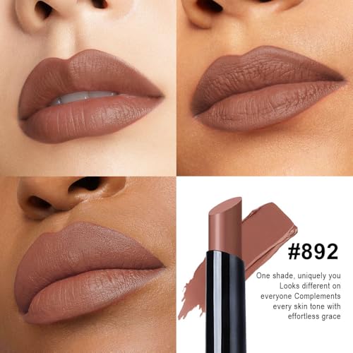 Taupe Velvet Matte Lipstick - Waterproof 24HR, High Pigment