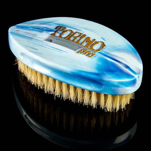 Torino Pro Curve Wave brush #229 - Curved Medium Soft Shower brush- Extra long bristles - great for laying down waves