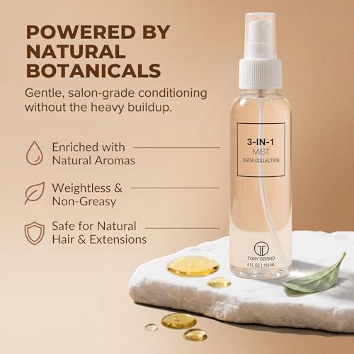 Tony Odisho 3-in-1 Hair Detangler & Shine Spray - 4oz Leave-In Conditioner & Frizz Control