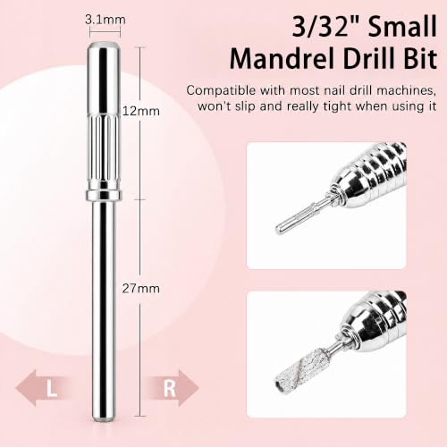 200 Pcs Zebra Nail Drill Sanding Bands 180 Grit with Mandrels