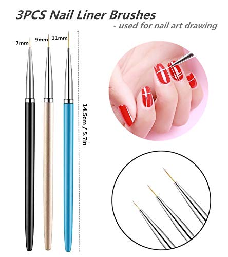 8 Piece Nail Art Dotting Pen & Brush Set - Professional Manicure Tools