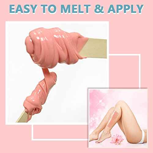 Bestidy Wax Bead, Waxing beans for Hair Removal, Women Men, Home Waxing for All Body and Brazilian Bikini Areas (Pink-500g)