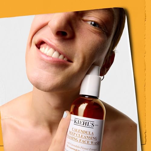 Kiehl's Calendula Deep Cleansing Face Wash, Balances Skin While Gently Removing Impurities, Soothing and Refreshing, Boosts Moisture Barrier for Soft-Feeling Skin, Paraben and Sulfate Free
