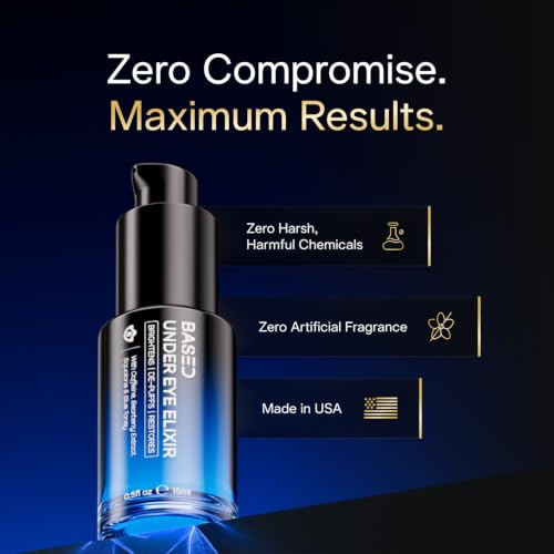 Based Under Eye Elixir - Hydrating Eye Serum for Puffiness & Refreshing Skin, 0.5 fl oz