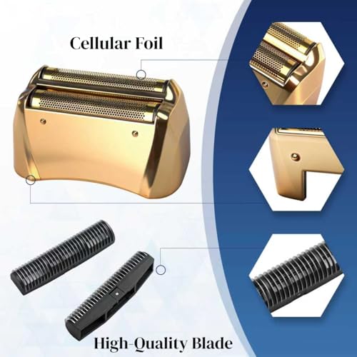 4 Pack Pro Shaver Replacement Foil and Cutters Compatible with andis 17220/17230 Shaver Foil Lithium Replacement