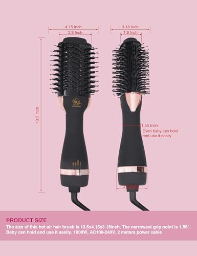 4 in 1 Ionic Hair Dryer Brush Straightener Volumizer