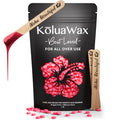 KoluaWax Hard Wax Beads for Hair Removal ? Coarse Hair Formula ? Face, Brazilian, Underarm, Back Chest, Bikini Waxing ? Dragon Fruit & Hibiscus, 1lb Refill for Wax Warmers & 10 Applicator Sticks
