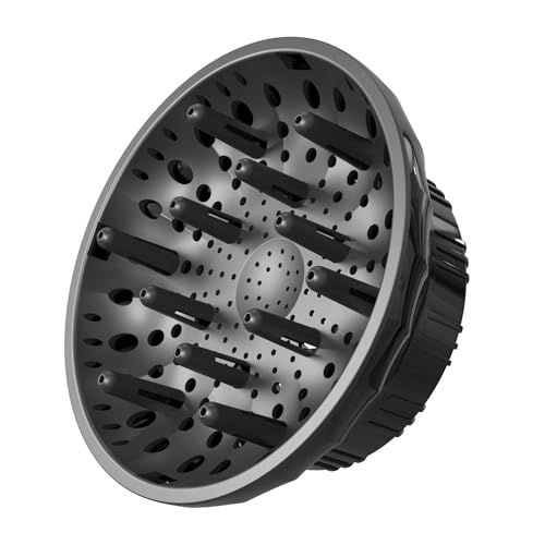 Ludvento Universal Hair Diffuser Attachment for 1.4-2.4 Inch Blow Dryers - Black