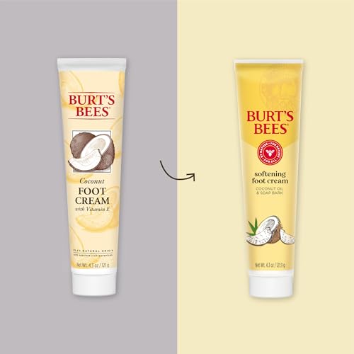 Burt's Bees Softening Foot Cream with Coconut Oil, 4.3 oz, Pack of 3