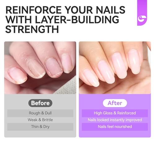 Nail Ridge Filler & Strengthener for Damaged Thin Nails - 8-in-1 Nail Treatment