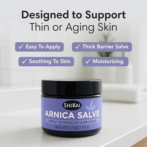 ShiKai Arnica Salve (1.7 oz) | Soothing Arnica Cream for Muscle Bruising | Moisturizing Body Barrier Lotion with Eucalyptus, Shea Butter & Beeswax