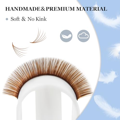 Easy Fan Lash Extensions 0.07D Curl 8-15mm Mix Brown
