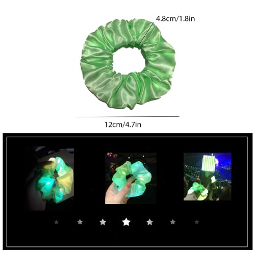 LED Glow Scrunchies - 6 Pack Light Up Hair Bands, 3 Modes