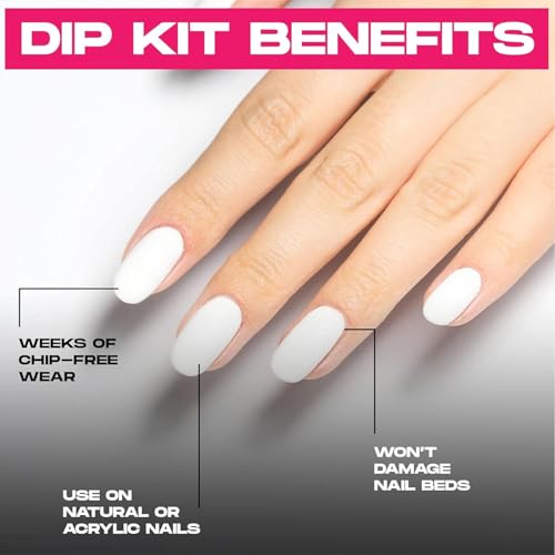 Nailboo Dip Powder Nail Kit Bundle with 3 Colors & Liquids - No UV Needed