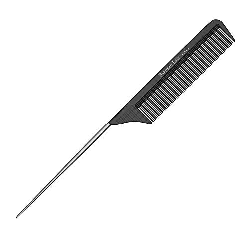 Professional 8.8" Tail Comb - Carbon Fiber & Stainless Steel