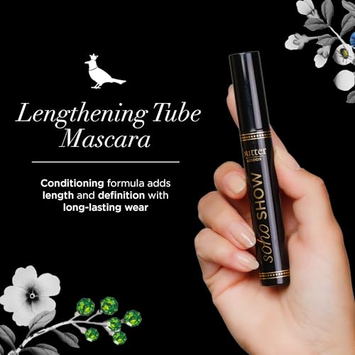 butter LONDON, SOHO SHOW - Long-Wearing, Thickening & Volumizing Tube Mascara with Built-In Brush - Eye LashMascara Black for Defined, Longer & Natural-Looking Lash Lines