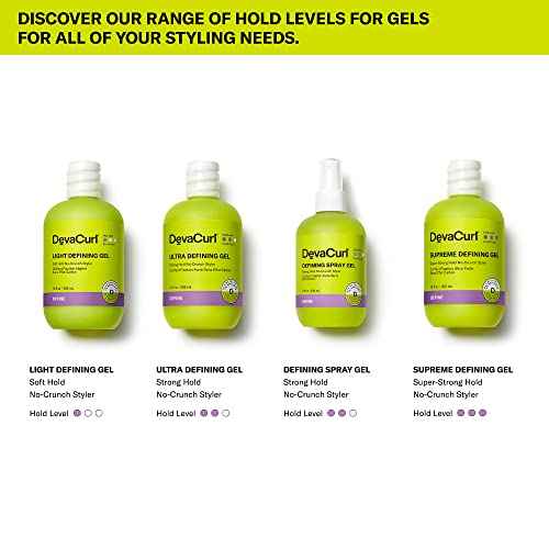 DevaCurl Ultra Defining Gel Strong Hold Non-Crunch Styler | Non-Flaking Formula | Non-Sticky