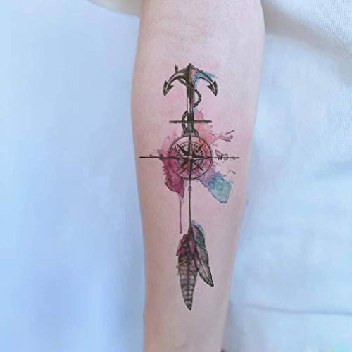 8 Sheet Temporary Tattoos for Men Women, Waterproof Fake Tattoo Stickers
