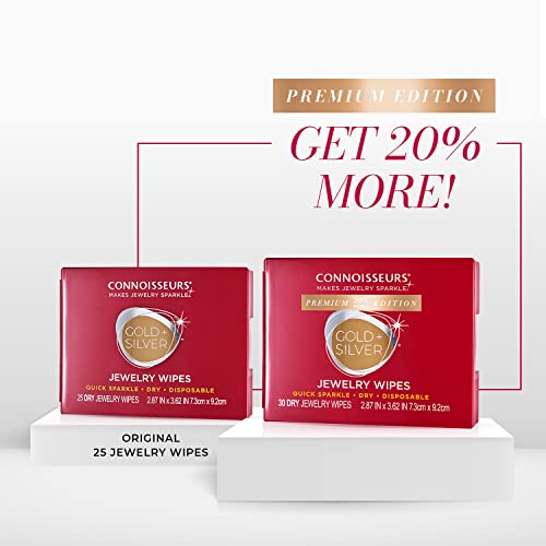 Connoisseurs Compact Jewelry Wipes - Gold & Silver Cleaner