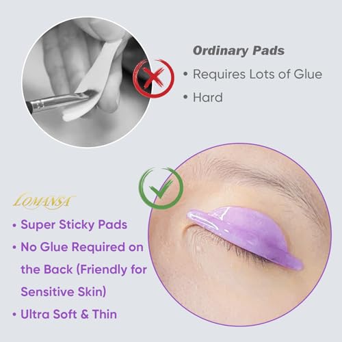 Lash Lift Rods Silicone Pads for Lash Lamination Shields Ultra Curl Flexible Reusable Curler DIY Eyeash Perm Lifting Pads (Purple)