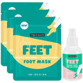 Freeman Flirty Feet Foot Peel Spray and Moisturizing Masks Set (4-Piece)