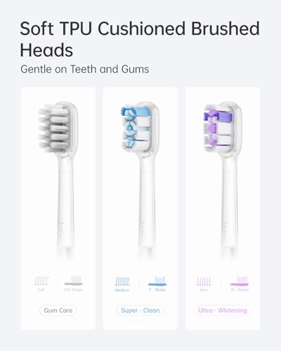 Laifen Cushioned Electric Toothbrush Heads 6-Pack for Wave