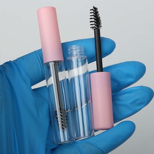 10pcs 5ml Pink Empty Mascara Tubes with Stoppers & Wand Caps
