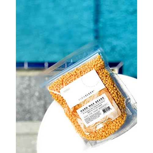 VidaSleek Hard Wax Beads - All Purpose Hair Removal Wax - No Strips Needed - Mango Scent - 17.63 oz