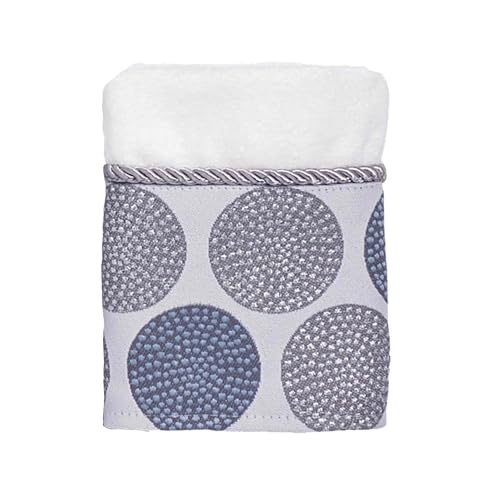 Avanti Linens - Washcloth, Soft & Absorbent Cotton Towel (Dotted Circles Collection, Mineral)