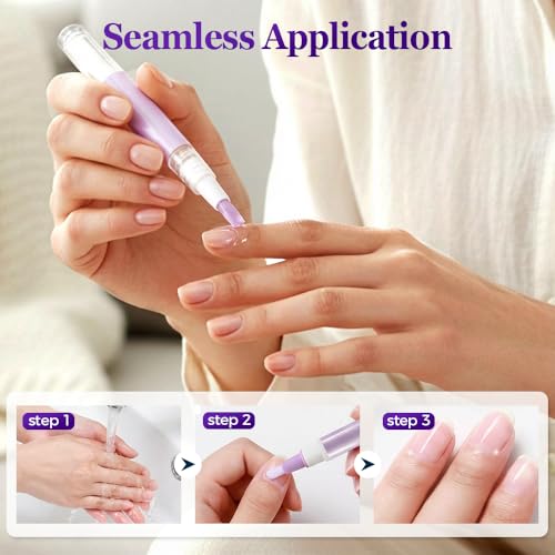 2-in-1 Cuticle Oil Pusher Pen - Lavender Scent Nail Care Tool