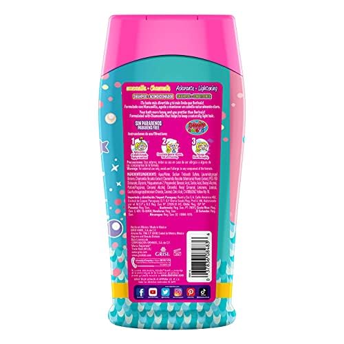 Manzanilla Grisi Kids Shampoo for Girls | Lightening Shampoo with Chamomille Extract, No Tears Hair Product for Light and Shiny Hair; 10.1 Fl Ounces