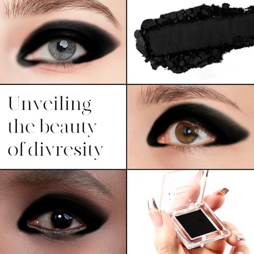 BEPHOLAN Matte Black Eyeshadow Palette - Full Coverage Goth Makeup