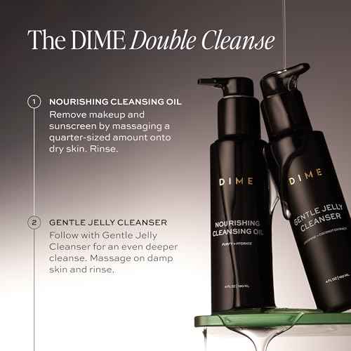 DIME Beauty Nourishing Cleansing Oil, 4 FL OZ (120 ml) - Cleanser & Makeup Remover, Formulated with Meadowfoam & Jojoba Oil for Skin