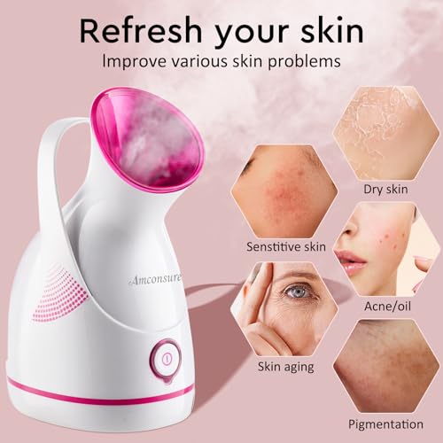 Amconsure Nano Ionic Facial Steamer for Home Spa