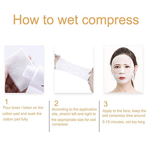 200 Pcs Stretchable Cosmetic Cotton Pads, Moisturizing Facial Makeup Pads, Breathable Cotton Pads for Facial/Eye/Nails Makeup Remover