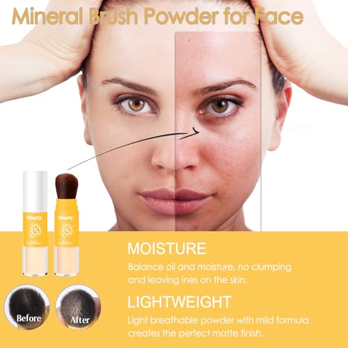 Mineral Powder Sunscreen SPF 35 - Matte Setting Powder for Face